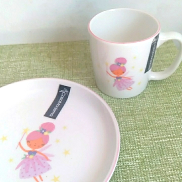 CasaModerna NWT baby plate  cup set with fairy design - Picture 3 of 3